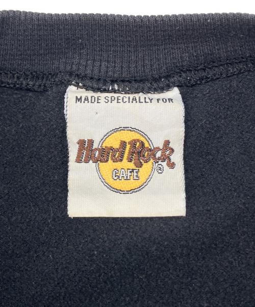 Hard Rock cafe（ハードロックカフェ）Hard Rock cafe (ハードロックカフェ) 90sロゴ刺繍スウェット　CANSUN　古着 ブラック サイズ:XLの古着・服飾アイテム