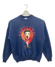 Hanes（ヘインズ）の古着「90sキャラクタープリントスウェット　Betty Boop　古着」｜ネイビー