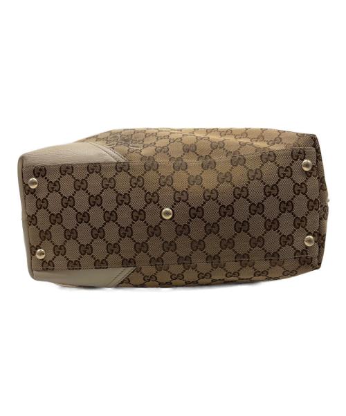 GUCCI（グッチ）GUCCI (グッチ) GG　トートバッグ ベージュ×チョコレートブラウンの古着・服飾アイテム