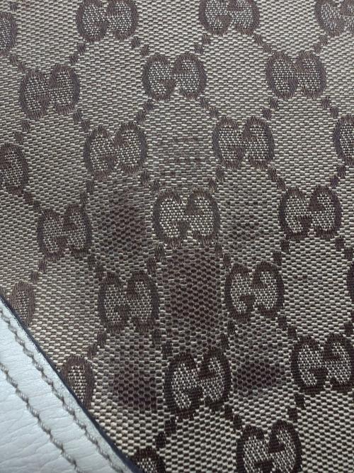 GUCCI（グッチ）GUCCI (グッチ) GG　トートバッグ ベージュ×チョコレートブラウンの古着・服飾アイテム