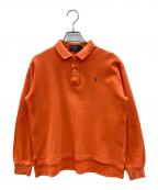 POLO RALPH LAURENポロ・ラルフローレン）の古着「80sラガーシャツ　緑タグ」｜オレンジ