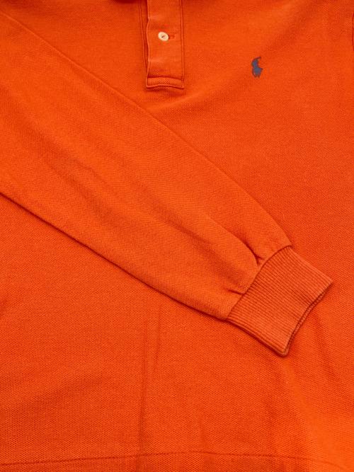 POLO RALPH LAUREN（ポロ・ラルフローレン）POLO RALPH LAUREN (ポロ・ラルフローレン) 80sラガーシャツ　緑タグ オレンジ サイズ:160cmの古着・服飾アイテム