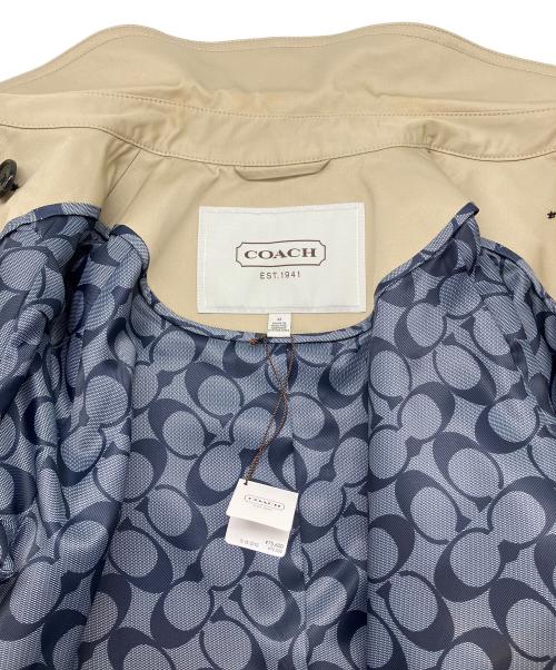 COACH（コーチ）COACH (コーチ) トレンチコート ベージュ×ブラック×ブルー サイズ:Ｍの古着・服飾アイテム