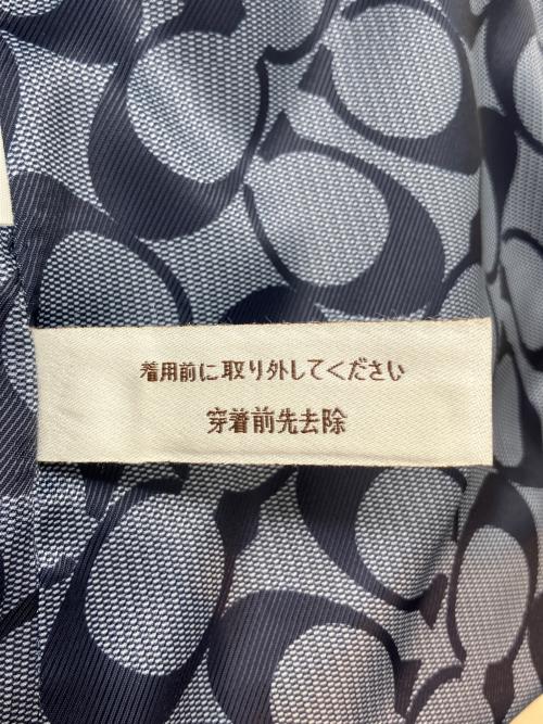 COACH（コーチ）COACH (コーチ) トレンチコート ベージュ×ブラック×ブルー サイズ:Ｍの古着・服飾アイテム