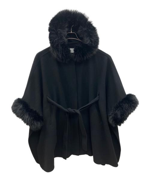 CELFORD（セルフォード）CELFORD (セルフォード) ファーポンチョコート ブラック サイズ:不明の古着・服飾アイテム