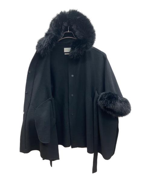 CELFORD（セルフォード）CELFORD (セルフォード) ファーポンチョコート ブラック サイズ:不明の古着・服飾アイテム