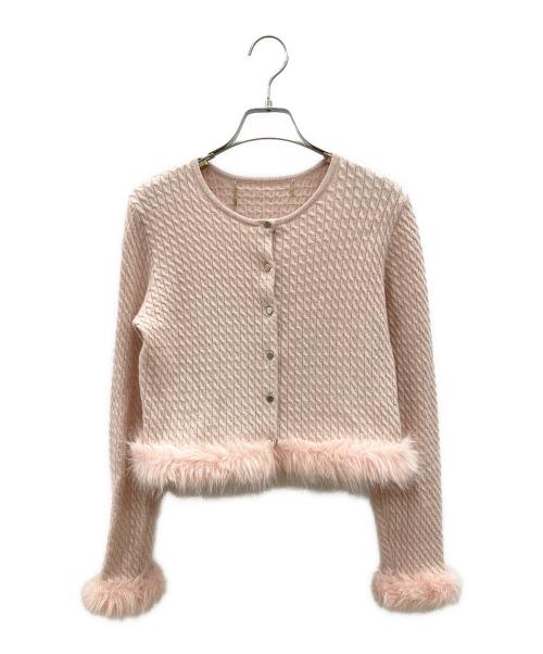 CELFORD（セルフォード）CELFORD (セルフォード) 薄手カーディガン ピンク サイズ:Fの古着・服飾アイテム