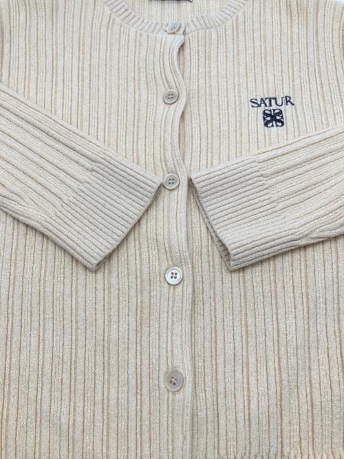 SATUR（セター）SATUR (セター) 薄手カーディガン オーク サイズ:Sの古着・服飾アイテム