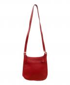 COACHコーチ）の古着「レザーショルダーバッグ　OLD COACH」｜レッド