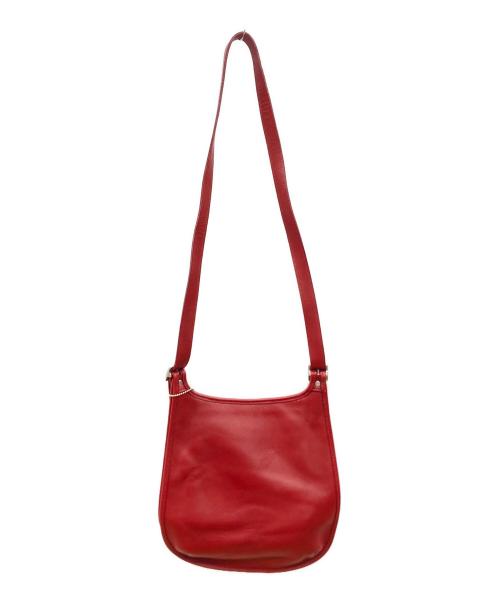 COACH（コーチ）COACH (コーチ) レザーショルダーバッグ　OLD COACH レッドの古着・服飾アイテム