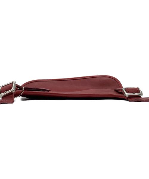 COACH（コーチ）COACH (コーチ) レザーショルダーバッグ　OLD COACH レッドの古着・服飾アイテム