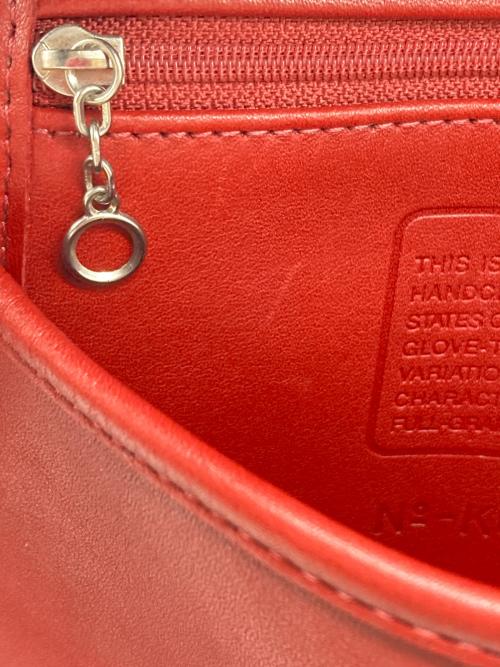 COACH（コーチ）COACH (コーチ) レザーショルダーバッグ　OLD COACH レッドの古着・服飾アイテム