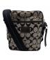 COACH（コーチ）の古着「シグネチャー　ショルダーバッグ」｜グレー×ブラック