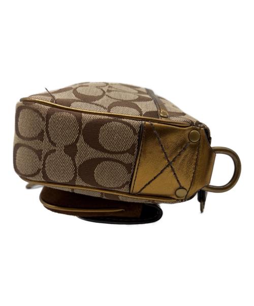 COACH（コーチ）COACH (コーチ) ワンショルダーバッグ ベージュ×ゴールドの古着・服飾アイテム