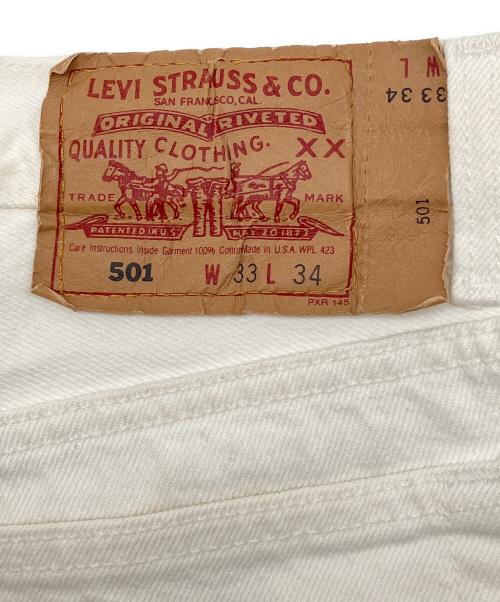 LEVI'S（リーバイス）LEVI'S (リーバイス) 501ホワイトデニムパンツ　90's USA製 ボタン裏552 アンジェロ工場 ヴィンテージアメカジ ホワイト サイズ:W33×L34の古着・服飾アイテム