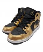 NIKEナイキ）の古着「	GS Air Jordan 1 Mid」｜ゴールド×ブラック