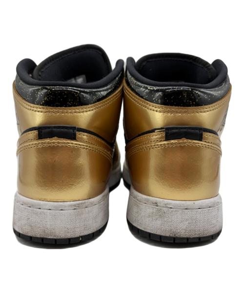 NIKE（ナイキ）NIKE (ナイキ) 	GS Air Jordan 1 Mid ゴールド×ブラック サイズ:24の古着・服飾アイテム