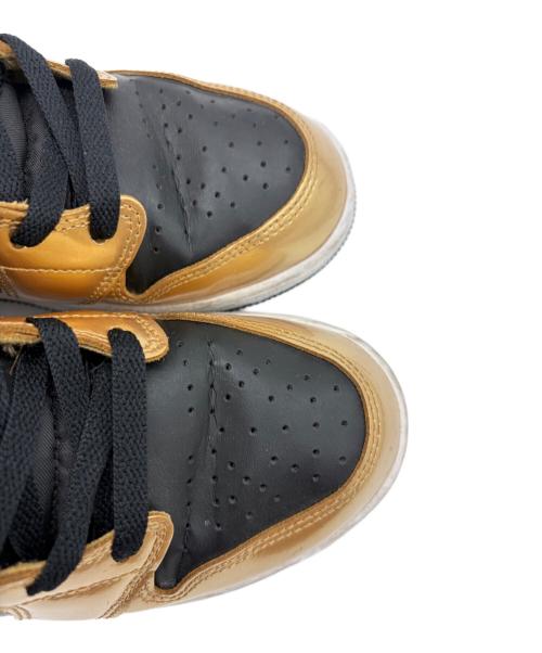 NIKE（ナイキ）NIKE (ナイキ) 	GS Air Jordan 1 Mid ゴールド×ブラック サイズ:24の古着・服飾アイテム