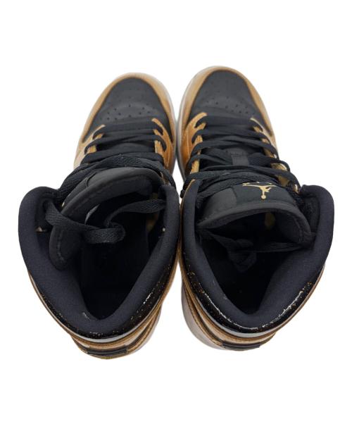 NIKE（ナイキ）NIKE (ナイキ) 	GS Air Jordan 1 Mid ゴールド×ブラック サイズ:24の古着・服飾アイテム