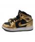 NIKE (ナイキ) 	GS Air Jordan 1 Mid ゴールド×ブラック サイズ:24：6000円