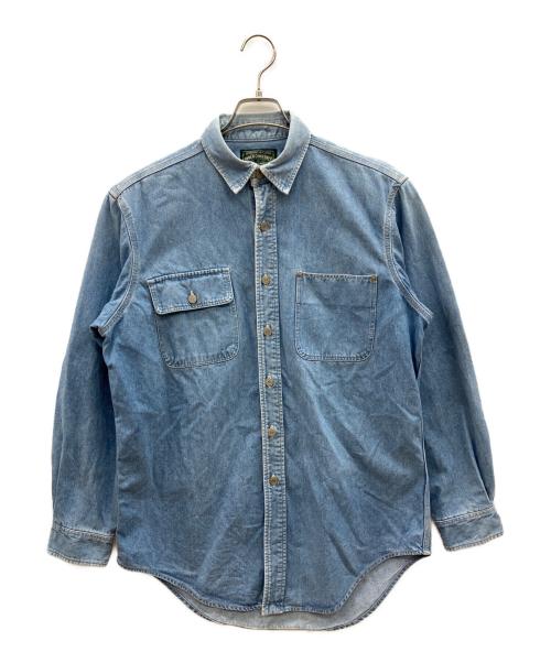 POLO COUNTRY（ポロカントリー）POLO COUNTRY (ポロカントリー) 80sデニムシャツ 緑タグ RALPH LAUREN 古着 インディゴ サイズ:Lの古着・服飾アイテム