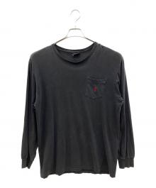 POLO RALPH LAUREN（ポロ・ラルフローレン）の古着「90sバックプリントポケットカットソー」｜ブラック