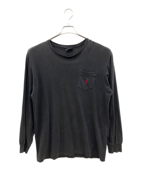 POLO RALPH LAUREN（ポロ・ラルフローレン）POLO RALPH LAUREN (ポロ・ラルフローレン) 90sバックプリントポケットカットソー ブラック サイズ:Ｍの古着・服飾アイテム