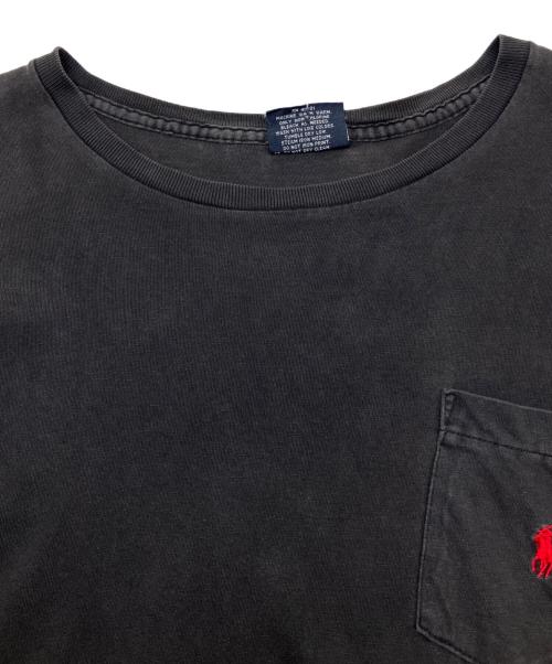 POLO RALPH LAUREN（ポロ・ラルフローレン）POLO RALPH LAUREN (ポロ・ラルフローレン) 90sバックプリントポケットカットソー ブラック サイズ:Ｍの古着・服飾アイテム