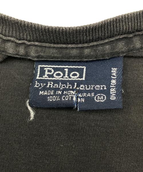 POLO RALPH LAUREN（ポロ・ラルフローレン）POLO RALPH LAUREN (ポロ・ラルフローレン) 90sバックプリントポケットカットソー ブラック サイズ:Ｍの古着・服飾アイテム
