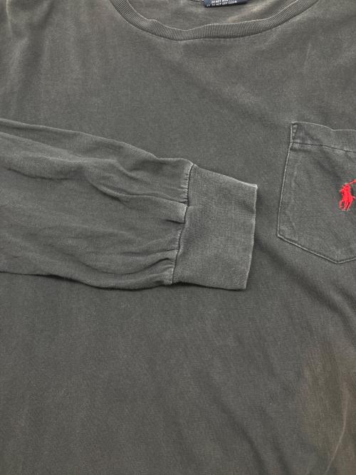 POLO RALPH LAUREN（ポロ・ラルフローレン）POLO RALPH LAUREN (ポロ・ラルフローレン) 90sバックプリントポケットカットソー ブラック サイズ:Ｍの古着・服飾アイテム