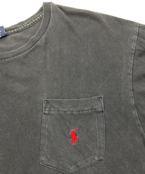 POLO RALPH LAUREN（ポロ・ラルフローレン）POLO RALPH LAUREN (ポロ・ラルフローレン) 90sバックプリントポケットカットソー ブラック サイズ:Ｍの古着・服飾アイテム