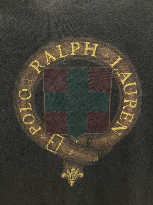 POLO RALPH LAUREN（ポロ・ラルフローレン）POLO RALPH LAUREN (ポロ・ラルフローレン) 90sバックプリントポケットカットソー ブラック サイズ:Ｍの古着・服飾アイテム