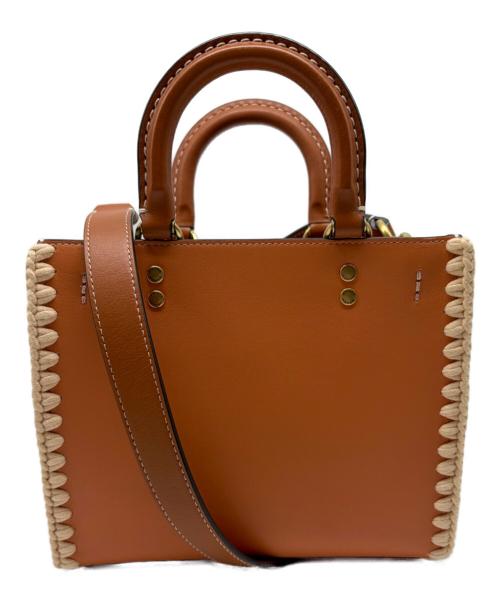 COACH（コーチ）COACH (コーチ) ローグ20・クロシェ ブラウン×ネイビーの古着・服飾アイテム