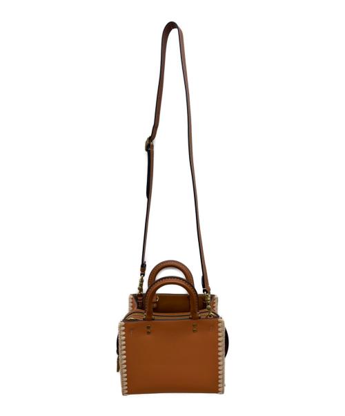 COACH（コーチ）COACH (コーチ) ローグ20・クロシェ ブラウン×ネイビーの古着・服飾アイテム
