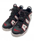 NIKEナイキ）の古着「スニーカー　NIKE AIR MORE UPTEMPO PINSTRIPE PACK(ナイキ エアモア アップテンポ ピンストライプ パック)」｜ブラック×ホワイト×レッド