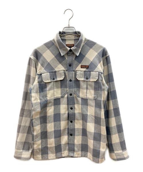 Patagonia（パタゴニア）Patagonia (パタゴニア) 長袖シャツ グレー×ホワイト サイズ:Ｍの古着・服飾アイテム