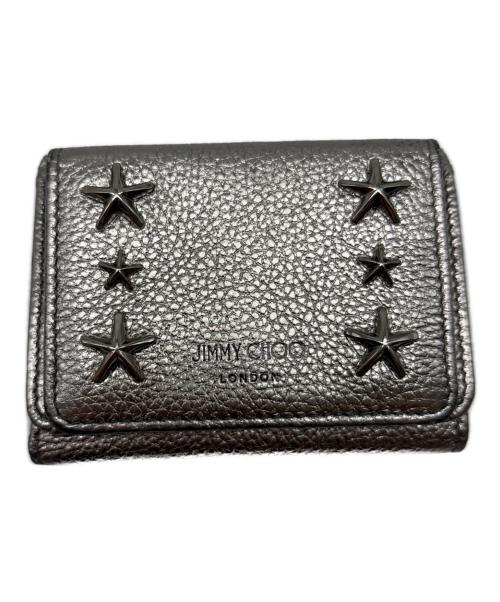 JIMMY CHOO（ジミーチュウ）JIMMY CHOO (ジミーチュウ) 3つ折り財布 シルバーの古着・服飾アイテム
