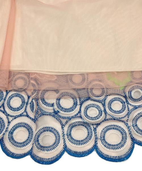 VIVIENNE TAM（ヴィヴィアンタム）VIVIENNE TAM (ヴィヴィアンタム) 長袖ワンピース　BUTTERFLY EMBROIDERY ON RIGID NETTING ピンク サイズ:38 未使用品の古着・服飾アイテム