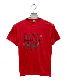 Ched by ANVIL（チェドバイアンビル）の古着「80sプリントTシャツ」｜レッド