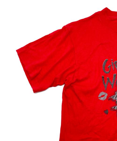 Ched by ANVIL（チェドバイアンビル）Ched by ANVIL (チェドバイアンビル) 80sプリントTシャツ レッド サイズ:Lの古着・服飾アイテム