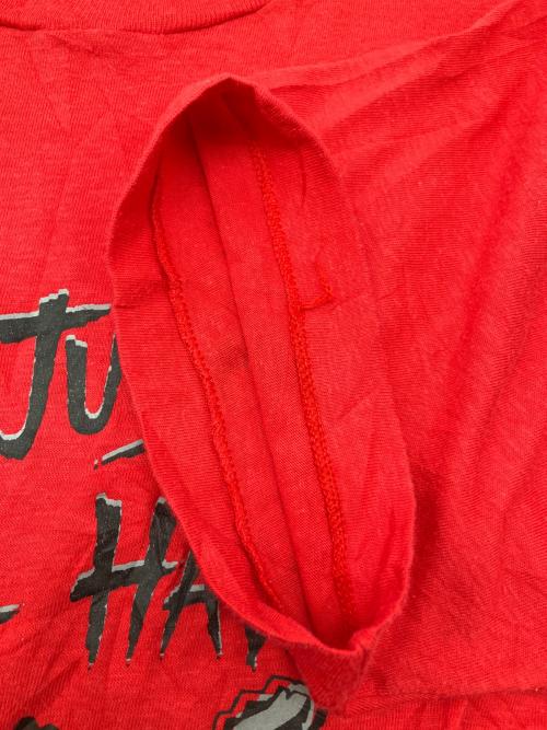 Ched by ANVIL（チェドバイアンビル）Ched by ANVIL (チェドバイアンビル) 80sプリントTシャツ レッド サイズ:Lの古着・服飾アイテム