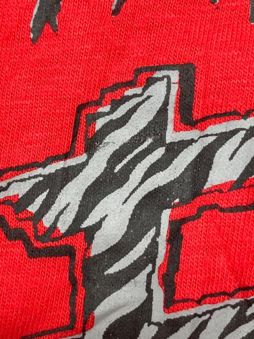 Ched by ANVIL（チェドバイアンビル）Ched by ANVIL (チェドバイアンビル) 80sプリントTシャツ レッド サイズ:Lの古着・服飾アイテム