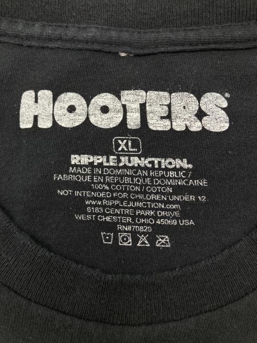 HOOTERS（フーターズ）HOOTERS (フーターズ) 半袖カットソー ブラック サイズ:XLの古着・服飾アイテム