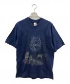 FRUIT OF THE LOOMフルーツオブザルーム）の古着「90s刺繍Tシャツ」｜ネイビー