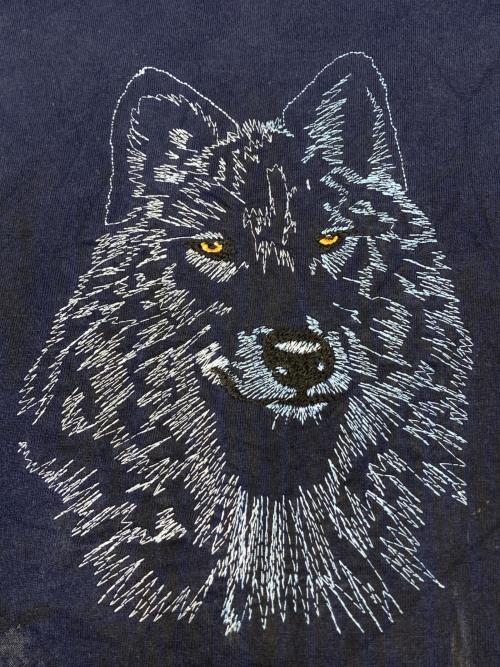 FRUIT OF THE LOOM（フルーツオブザルーム）FRUIT OF THE LOOM (フルーツオブザルーム) 90s刺繍Tシャツ ネイビー サイズ:Lの古着・服飾アイテム