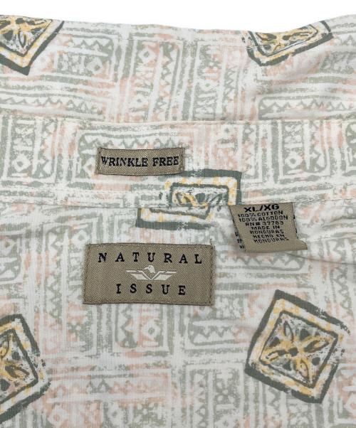NATURAL ISSUE（ナチュラル イシュー）NATURAL ISSUE (ナチュラル イシュー) 90sボタンダウンシャツ ホワイト×カーキ サイズ:XLの古着・服飾アイテム