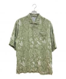 Columbia（コロンビア）の古着「90s総柄シャツ　」｜カーキ×ホワイト