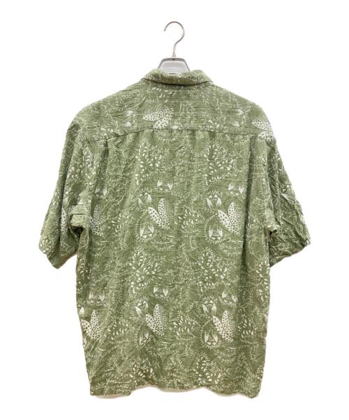 Columbia（コロンビア）Columbia (コロンビア) 90s総柄シャツ　 カーキ×ホワイト サイズ:XLの古着・服飾アイテム