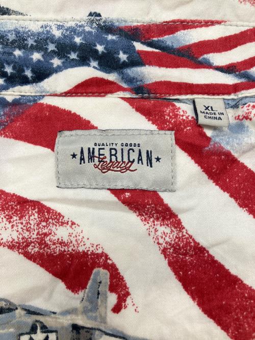 American Legacy（アメリカン・レガシー）American Legacy (アメリカン・レガシー) 半袖シャツ　古着 ホワイト サイズ:XLの古着・服飾アイテム