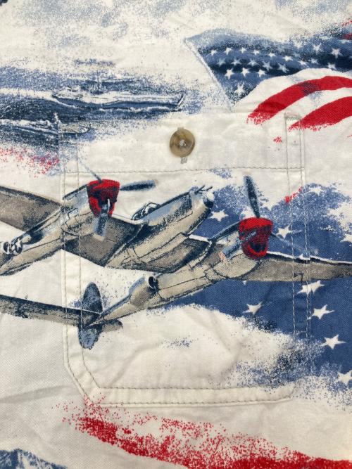 American Legacy（アメリカン・レガシー）American Legacy (アメリカン・レガシー) 半袖シャツ　古着 ホワイト サイズ:XLの古着・服飾アイテム